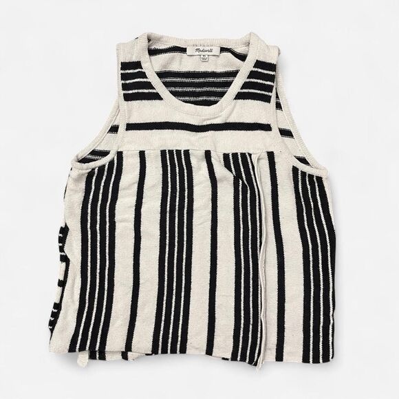 Madewell Women's Black and White Vest - Picture 2 of 5